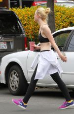 ELLE FANNING Out and About in Los Angeles 07/22/2015