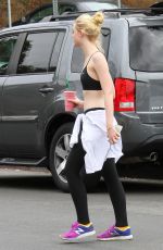 ELLE FANNING Out and About in Los Angeles 07/22/2015