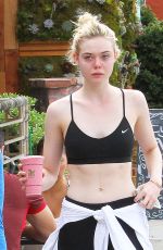 ELLE FANNING Out and About in Los Angeles 07/22/2015