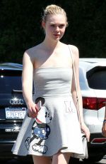 ELLE FANNING Out and About in West Hollywood 07/17/2015