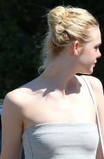 ELLE FANNING Out and About in West Hollywood 07/17/2015