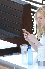 ELLE FANNING Out for Lunch in West Hollywood 07/06/2015