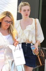 ELLE FANNING Out Shopping in Beverly Hills 07/25/2015