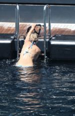 ELSA PATAKY in Bikini Paddleboarding and Swiming in Corsica 07/03/2015
