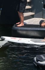 ELSA PATAKY in Bikini Paddleboarding and Swiming in Corsica 07/03/2015