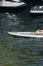 ELSA PATAKY in Bikini Paddleboarding and Swiming in Corsica 07/03/2015