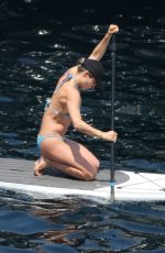 ELSA PATAKY in Bikini Paddleboarding and Swiming in Corsica 07/03/2015