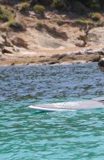 ELSA PATAKY in Bikini Paddleboarding and Swiming in Corsica 07/03/2015