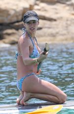ELSA PATAKY in Bikini Paddleboarding and Swiming in Corsica 07/03/2015