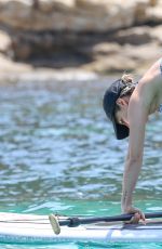 ELSA PATAKY in Bikini Paddleboarding and Swiming in Corsica 07/03/2015