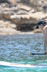 ELSA PATAKY in Bikini Paddleboarding and Swiming in Corsica 07/03/2015