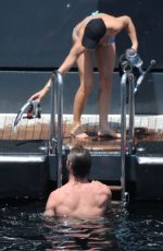 ELSA PATAKY in Bikini Paddleboarding and Swiming in Corsica 07/03/2015