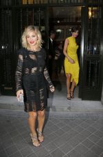 ELSA PATAKY Leaves Elle Gourmet Awards 2015 at Italian Embassy in Madrid