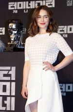 EMILIA CLARKE at Terminator Genesys Press Conference in Seoul