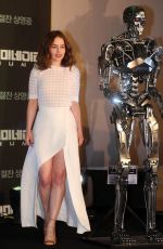 EMILIA CLARKE at Terminator Genesys Press Conference in Seoul