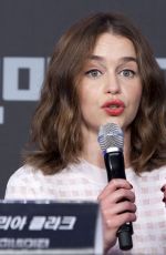EMILIA CLARKE at Terminator Genesys Press Conference in Seoul