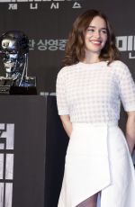 EMILIA CLARKE at Terminator Genesys Press Conference in Seoul