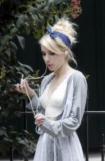 EMMA ROBERTS on the Set of Scream Queens in New Orleans 07/03/2015