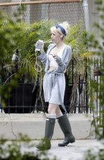 EMMA ROBERTS on the Set of Scream Queens in New Orleans 07/03/2015