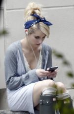 EMMA ROBERTS on the Set of Scream Queens in New Orleans 07/03/2015