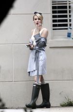 EMMA ROBERTS on the Set of Scream Queens in New Orleans 07/03/2015