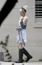 EMMA ROBERTS on the Set of Scream Queens in New Orleans 07/03/2015