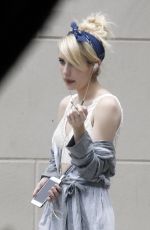 EMMA ROBERTS on the Set of Scream Queens in New Orleans 07/03/2015