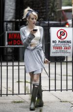 EMMA ROBERTS on the Set of Scream Queens in New Orleans 07/03/2015