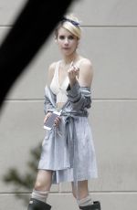 EMMA ROBERTS on the Set of Scream Queens in New Orleans 07/03/2015