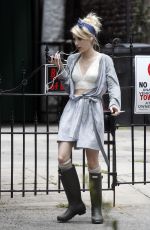 EMMA ROBERTS on the Set of Scream Queens in New Orleans 07/03/2015