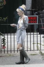 EMMA ROBERTS on the Set of Scream Queens in New Orleans 07/03/2015