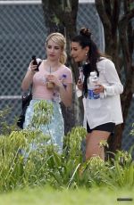 EMMA ROBERTS on the Set of Scream Queens in New Orleans 07/07/2015