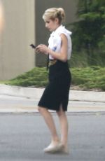 EMMA ROBERTS on the Set of Scream Queens in New Orleans 07/29/2015