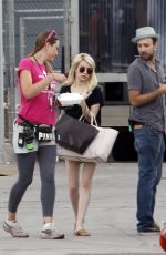 EMMA ROBERTS on the Set of Scream Queens in New Orleans 07/29/2015