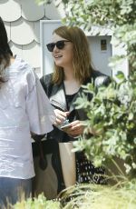 EMMA STONE Out and About in Santa Monica 07/24/2015