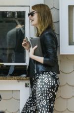 EMMA STONE Out and About in Santa Monica 07/24/2015
