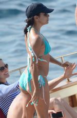 EVA LONGORIA in Bikini at a Boat in Capri 07/13/2015