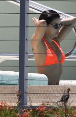 EVA LONGORIA in Bikini at a Pool at Her Hotel in Miami 06/30/2015
