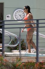 EVA LONGORIA in Bikini at a Pool at Her Hotel in Miami 06/30/2015