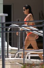 EVA LONGORIA in Bikini at a Pool at Her Hotel in Miami 06/30/2015