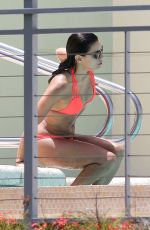 EVA LONGORIA in Bikini at a Pool at Her Hotel in Miami 06/30/2015