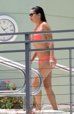 EVA LONGORIA in Bikini at a Pool at Her Hotel in Miami 06/30/2015