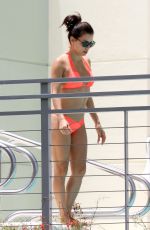 EVA LONGORIA in Bikini at a Pool at Her Hotel in Miami 06/30/2015