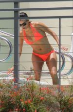 EVA LONGORIA in Bikini at a Pool at Her Hotel in Miami 06/30/2015