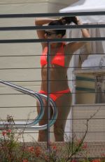 EVA LONGORIA in Bikini at a Pool at Her Hotel in Miami 06/30/2015