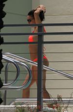 EVA LONGORIA in Bikini at a Pool at Her Hotel in Miami 06/30/2015