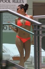EVA LONGORIA in Bikini at a Pool at Her Hotel in Miami 06/30/2015