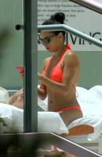 EVA LONGORIA in Bikini at a Pool at Her Hotel in Miami 06/30/2015