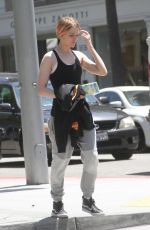 EVAN RACHEL WOOD Out and About in Beverly Hills 07/14/2015