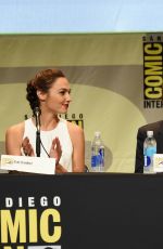 GAL GADOT at Warner Bros Panel at Comic-con in San Diego